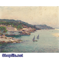 TSD3657 - Tranh sơn dầu thuyền căng đầy gió